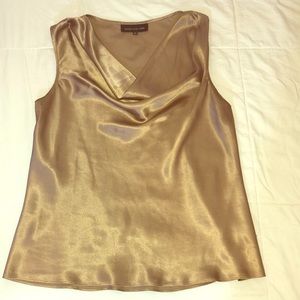 Gold, silk blouse